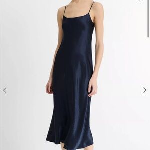 Vince Navy Satin Dress